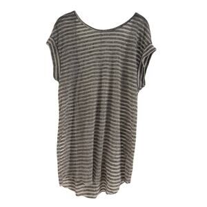 Victoria’s Secret Women’s Gray Striped Swim Cover Up Tunic Length Size M‎